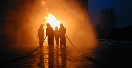 trainee fire fighters