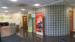 The entrance / reception area of Occupli Little Island