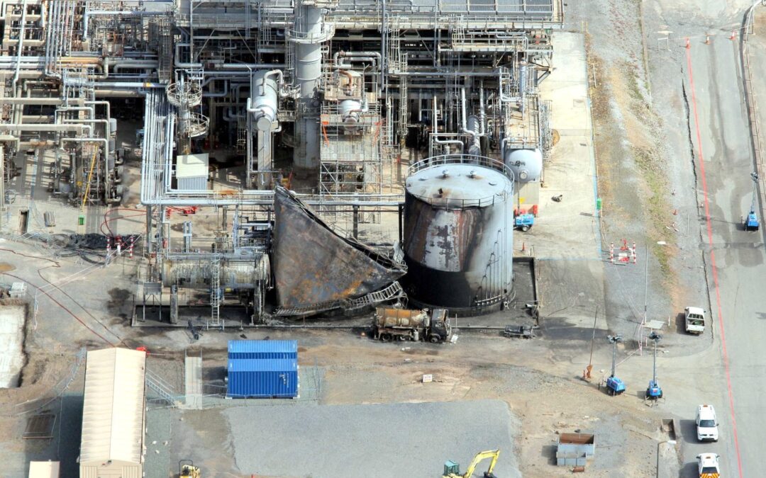 what caused the explosion at the chevron pembroke refinery