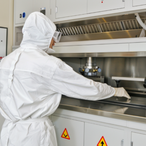 Biosafety Officer at work in a lab