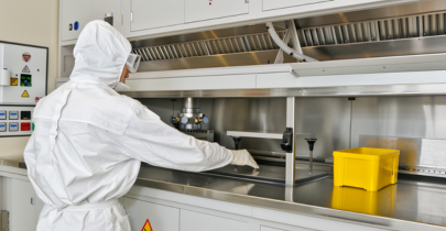 Biosafety Officer at work in a lab